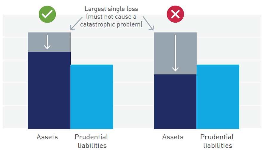 This figure shows how the concentration of assets test operates